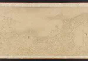 Luohans krydser land og hav, Ming- eller Qing-dynastiet, 1600-tallet. af Unbekannt