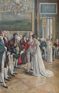 Madame Bonaparte modtager ambassadører ved Tuilerierne, 1896 af Unbekannt