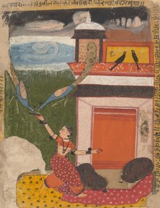Madhumadhavai Ragini...fra a Dispersed Ragamala Series Garland of Musical Modes, c1640-5 af Unbekannt