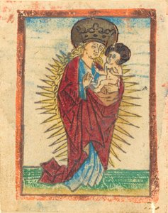 Madonna og barn i en herlighed, ca. 1475. af Unbekannt