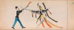 Maffet Ledger: Indisk høvding og soldat, ca. 1874-81. af Unbekannt