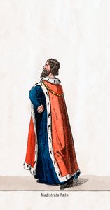 Magistrat, kostumedesign til Shakespeares skuespil, Henry VIII, 1800-tallet af Unbekannt