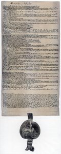 Magna Carta, engelsk charter oprindeligt udstedt i 1215 af Unbekannt