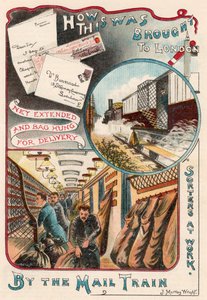 Posttog med breve til London fra byer i Storbritannien, ca. 1900 af Unbekannt