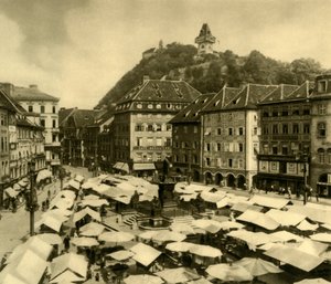 Main Square, Graz, Steiermark, Østrig, c1935. af Unbekannt