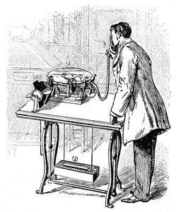 Optagelser på Emile Berliners grammofon, c1887 af Unbekannt