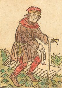 Mand går mod en grav, ca. 1495. af Unbekannt