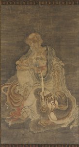 Manjushri siddende på en løve, 1368-1644. af Unbekannt