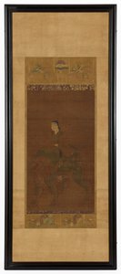 Manjushri, der kører på en løve, Muromachi-periode, 1392-1568. af Unbekannt