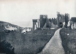 Manorbier - Slottet, 1895 af Unbekannt