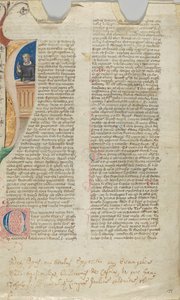 Manuskriptblad, 1300-tallet. af Unbekannt