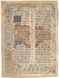 Manuskriptblad fra et missal, fransk, midten af 1400-tallet. af Unbekannt