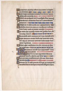 Manuskriptblad fra en kongelig psalter, 1200-tallet. af Unbekannt