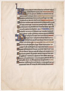 Manuskriptblad fra en kongelig psalter, 1200-tallet. af Unbekannt