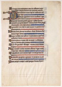 Manuskriptblad fra en kongelig psalter, britisk, 1200-tallet. af Unbekannt