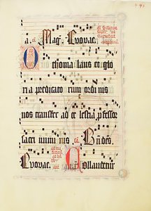 Manuskriptblad, fra et antifonarium, tysk, andet kvartal 1400-tallet. af Unbekannt