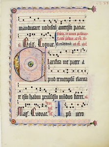 Manuskriptblad med initial C, fra et antifonarium, tysk, ca. 1425-50. af Unbekannt