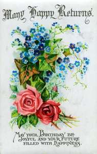Mange tillykke, fødselsdagskort, c1921 af Unbekannt