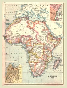 Kort over Afrika, 1902. af Unbekannt
