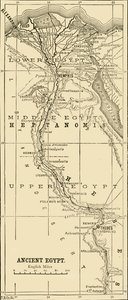Kort over det gamle Egypten, 1890. af Unbekannt
