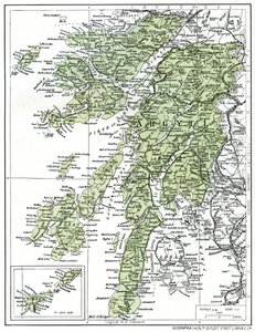 Kort over Argyllshire, 1924-1926 af Unbekannt