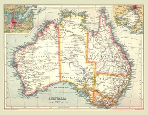 Kort over Australien, 1902. af Unbekannt