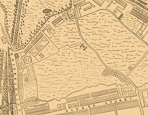 Kort over Belgravia, 1814, c1876. af Unbekannt