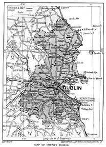 Kort over County Dublin, Irland, 1924-1926 af Unbekannt