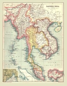 Kort over det fjerne Indien, 1902. af Unbekannt