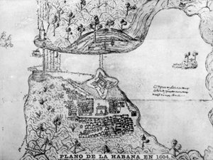 Kort over Havana, 1608, 1920