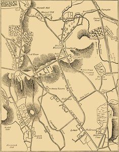 Kort over Hornsey og Neighborhood i 1819, c1876. af Unbekannt