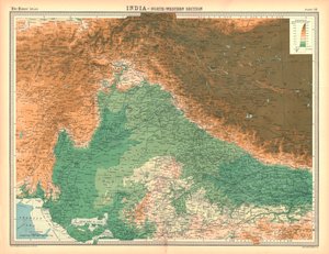 Kort over Indien - North Western Section af Unbekannt