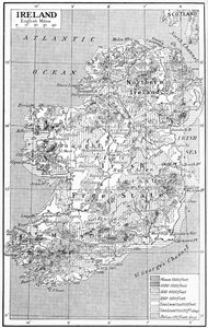 Kort over Irland, c1930