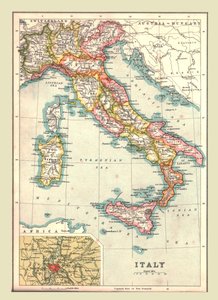 Kort over Italien, 1902. af Unbekannt