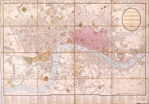 Kort over London, 1823 af Unbekannt