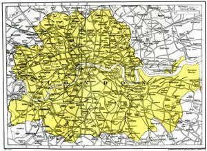 Kort over London, 1924-1926 af Unbekannt