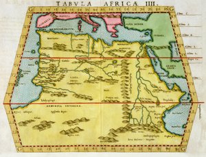 Kort over Nordafrika, c1580