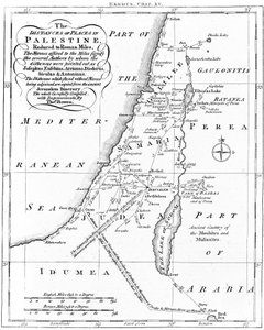 Kort over Palæstina baseret på antikke forfattere, c1830 af Unbekannt
