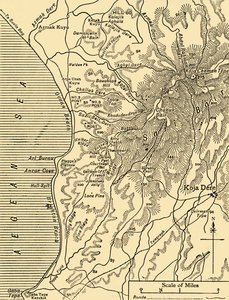 Kort over Sari Bair, Gallipoli halvøen, Første Verdenskrig, 1915, c1920. af Unbekannt