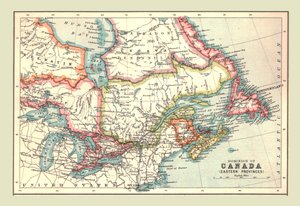 Kort over Canadas herredømme, østlige provinser, 1902. af Unbekannt