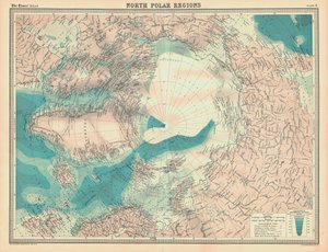 Kort over de nordlige polarområder af Unbekannt