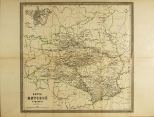 Kort over Vyatka Governorate, ca. 1914 af Unbekannt