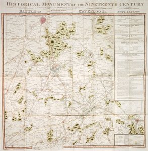 Kort over Waterloo-kampagnen, 1815, Walmer Castle, Kent af Unbekannt