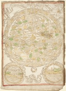 Kort over verden, ca. 1480. af Unbekannt
