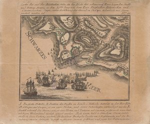 Kort over russiske troppers erobring af havfæstningen Anapa ved Sortehavet i juni 1791, 1791. af Unbekannt