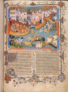 Marco Polos afgang fra Venedig i 1271 Fra Marco Polos Travels, ca 1400 af Unbekannt