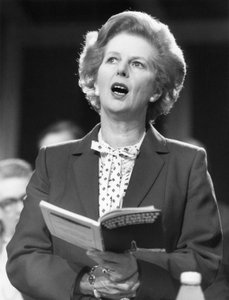 Margaret Thatcher, britisk politiker, ca. 1980