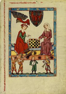 Markgreve Otto IV af Brandenburg spiller skak fra Codex Manesse, mellem 1305 og 1340 af Unbekannt