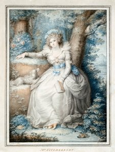 Maria Fitzherbert, ledsager af kong George IV, før han blev konge, 1800-tallet af Unbekannt