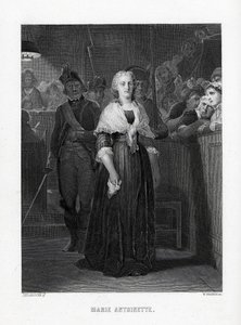Marie Antoinette forlader konventet efter dom, 1882 af Unbekannt